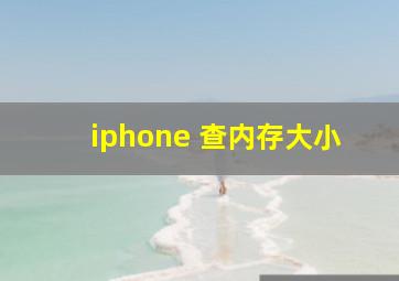 iphone 查内存大小